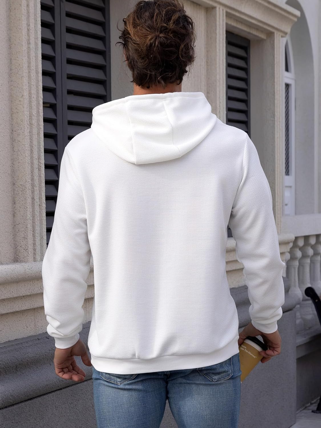 Men's Hoodie Casual Long Sleeve Drawstring Hoodies Pullover Sweatshirts With Pocket