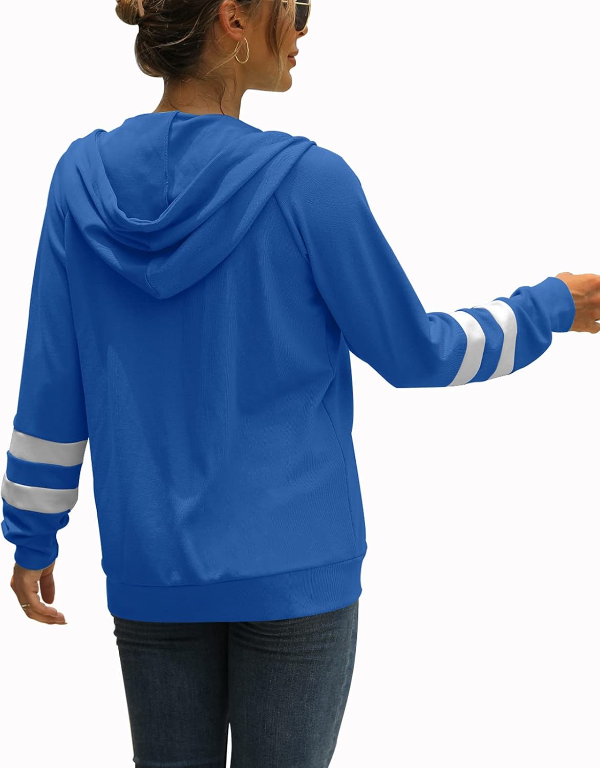 Hoodies for Women Zip Up Active Long Sleeve Lightweight Sweatshirts with Pocket
